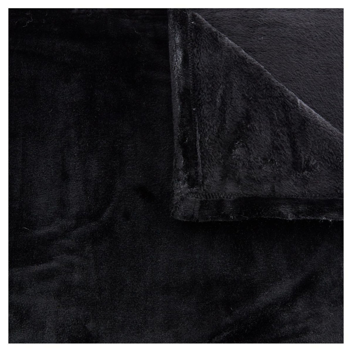 ACTUEL Plaid uni en polyester 380gsm MILK FROZEN