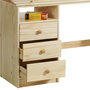 Voir la diapositive 3 : IDIMEX Bureau enfant KEVIN, en pin massif, 3 tiroirs et plateau inclinable