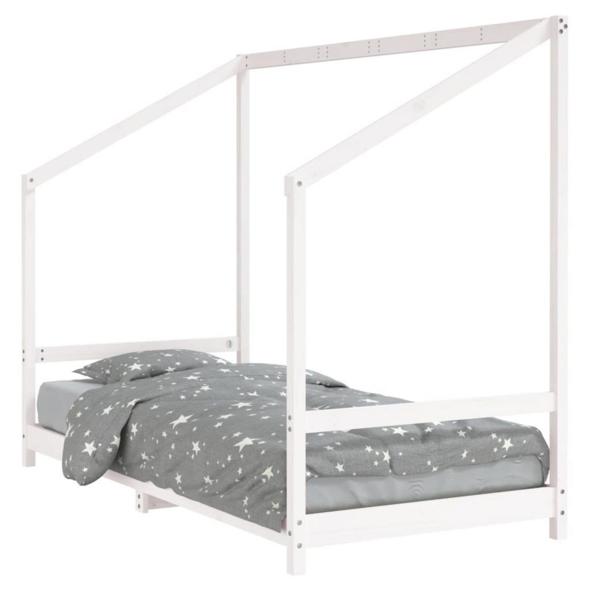 VIDAXL Cadre de lit pour enfants blanc 90x190 cm bois de pin massif