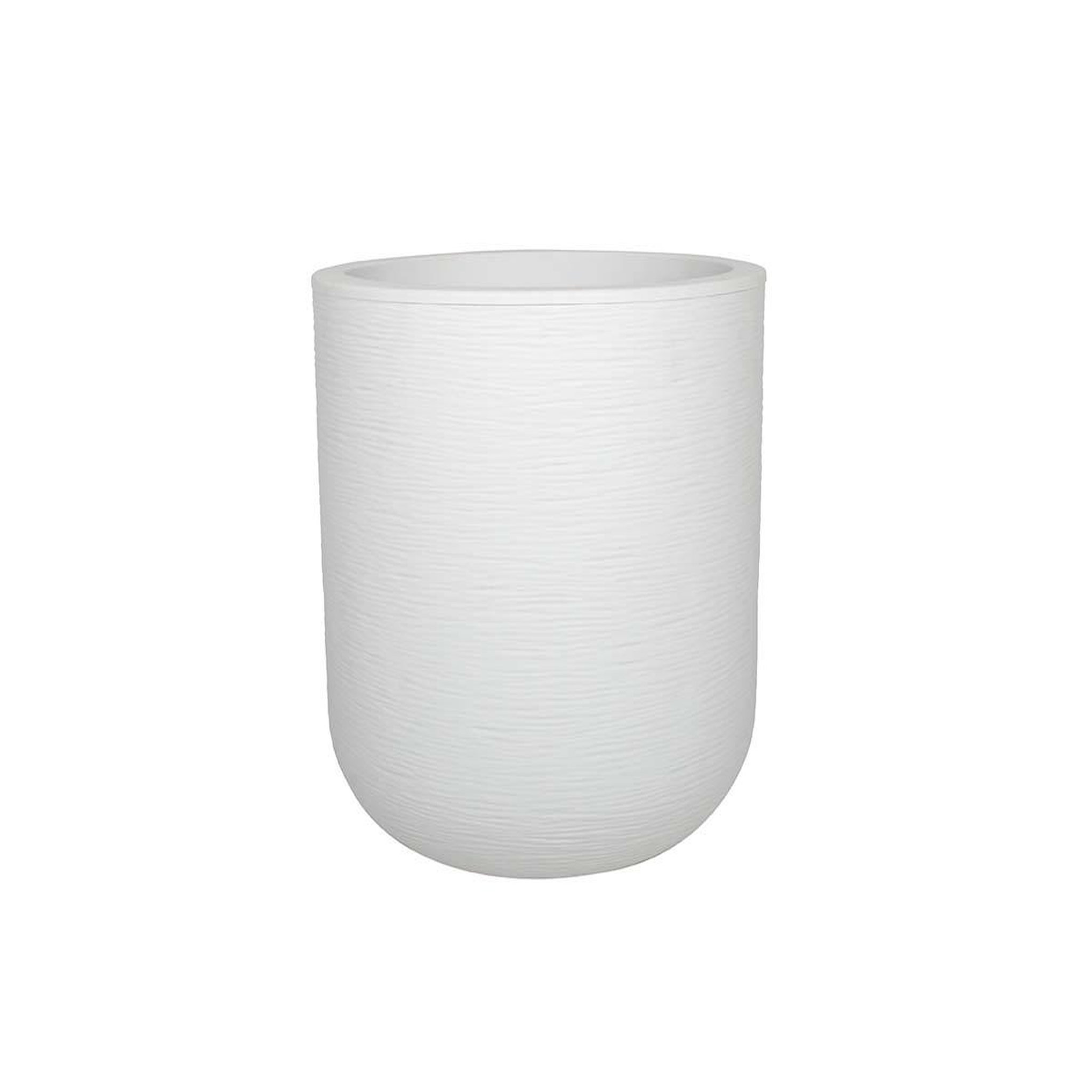 Eda Pot de fleurs rond en plastique graphit up blanc cérusé - ø 40 cm - eda