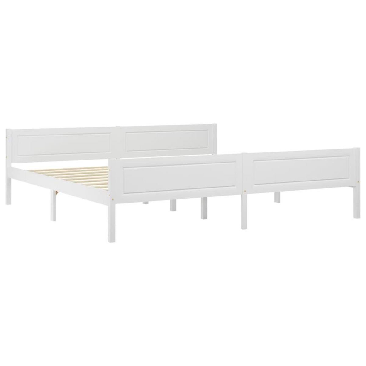 VIDAXL Cadre de lit sans matelas bois massif de pin blanc 200x200 cm
