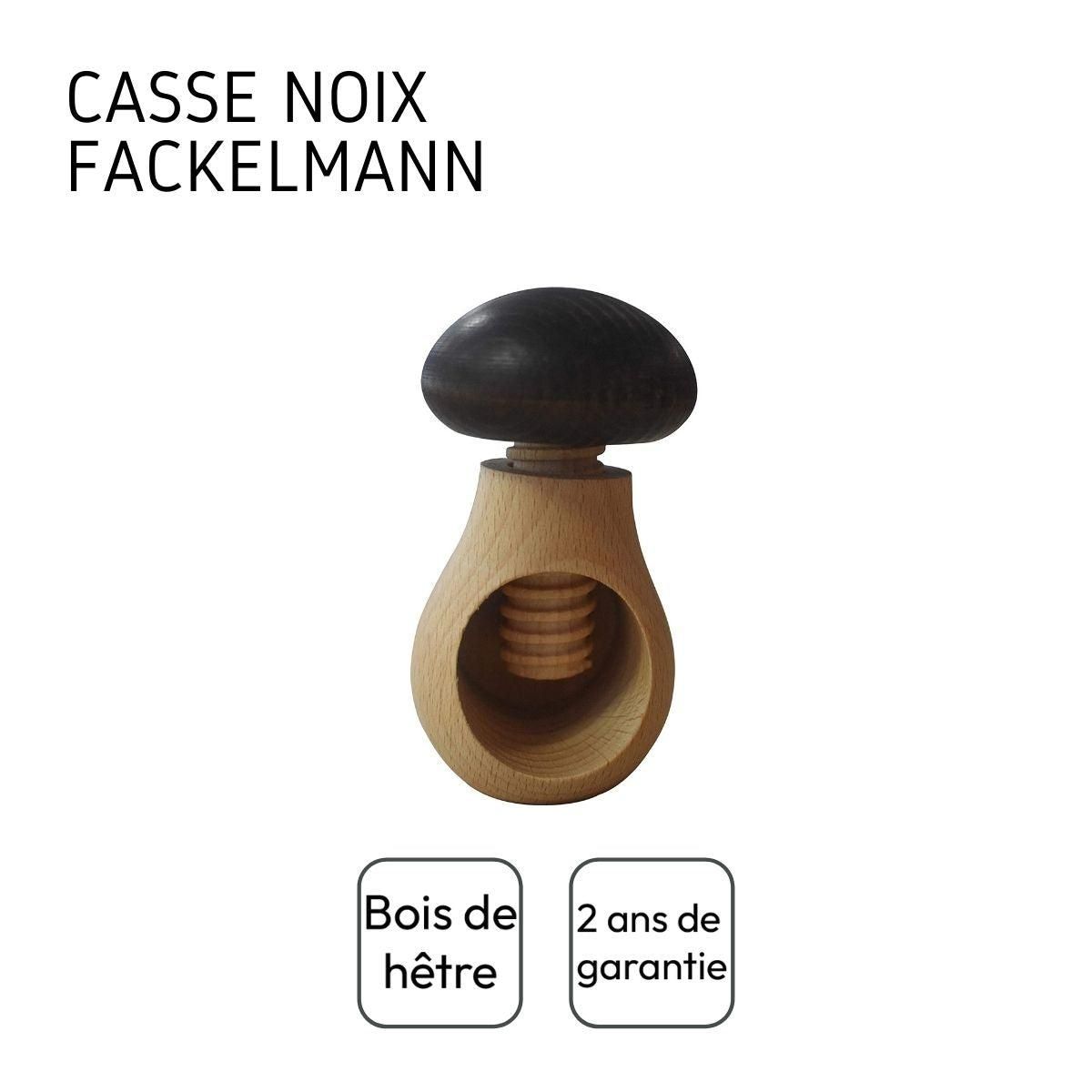 Fackelmann Ensemble de 2 Casse-noix vissable Fackelmann Wood Edition