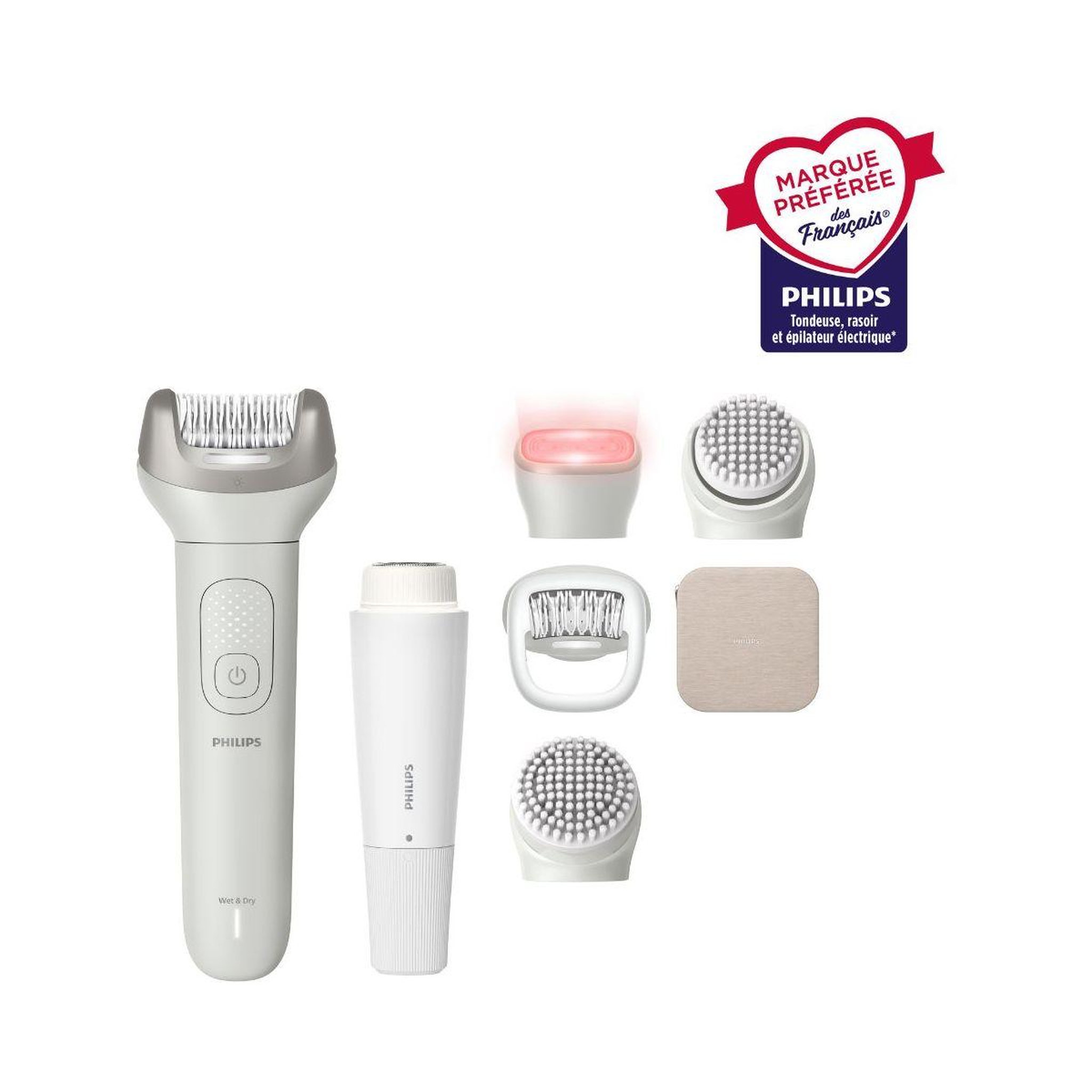 Voir la diapositive 2 : Philips Epilateur électrique BRE738/00 Kit bien-etre