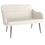 Voir la diapositive 2 : VIDAXL Banc Creme 110x76x80 cm Velours