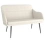 Voir la diapositive 2 : VIDAXL Banc Creme 110x76x80 cm Velours