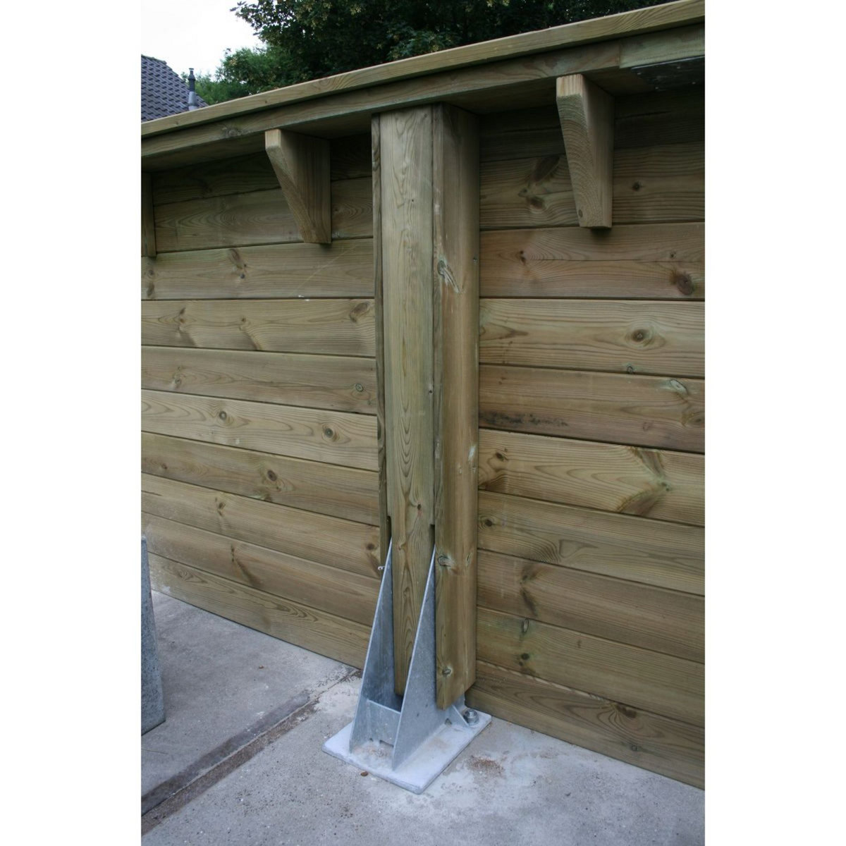 UBBINK Piscine hors sol bois rectangulaire - 350x505x126cm - Liner Bleu -AZURA