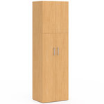 ID MARKET Armoire 2 portes JULIANA bois penderie 50 cm avec étagère