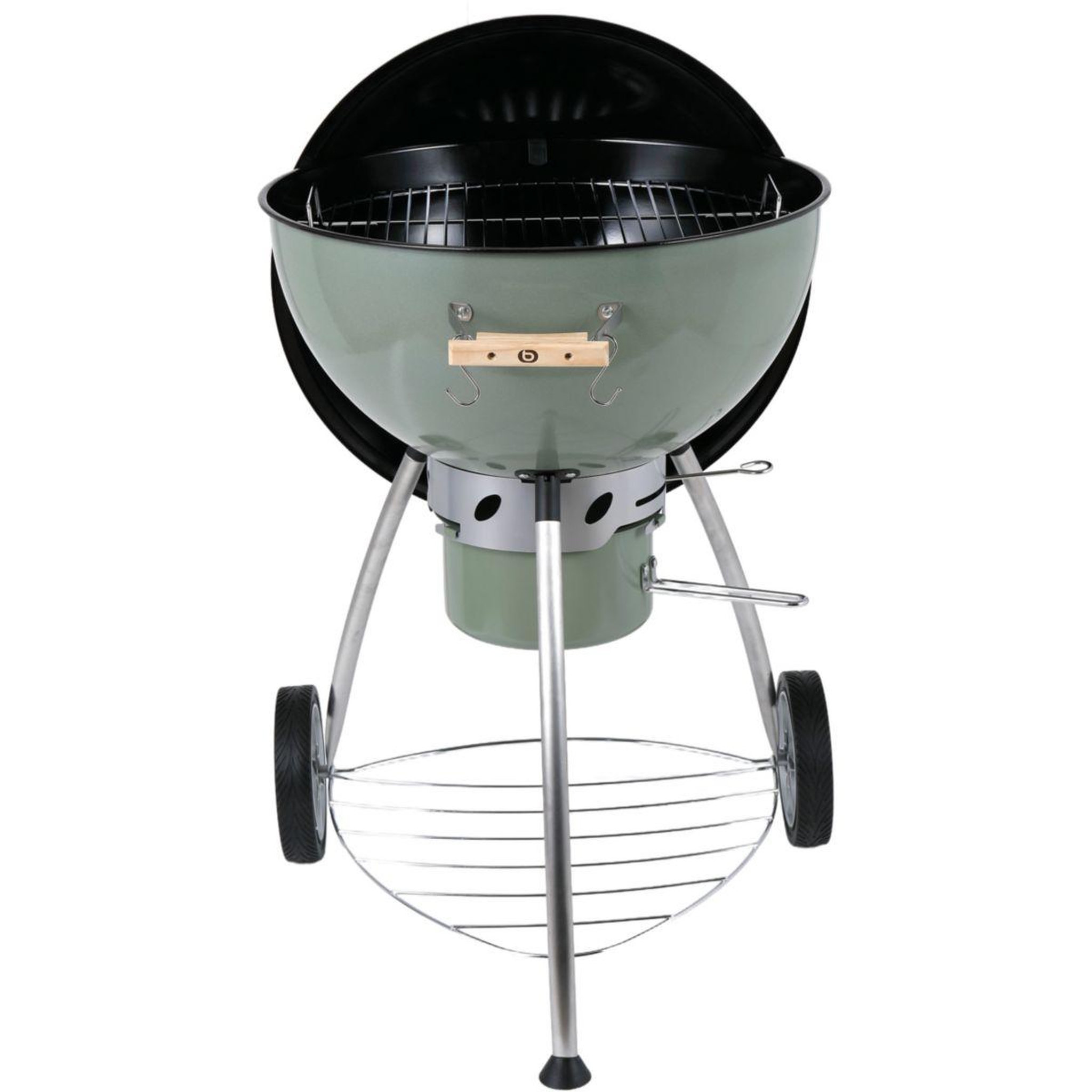 Voir la diapositive 2 : ESSENTIEL B Barbecue charbon ebck1 vert sur pieds  55 cm