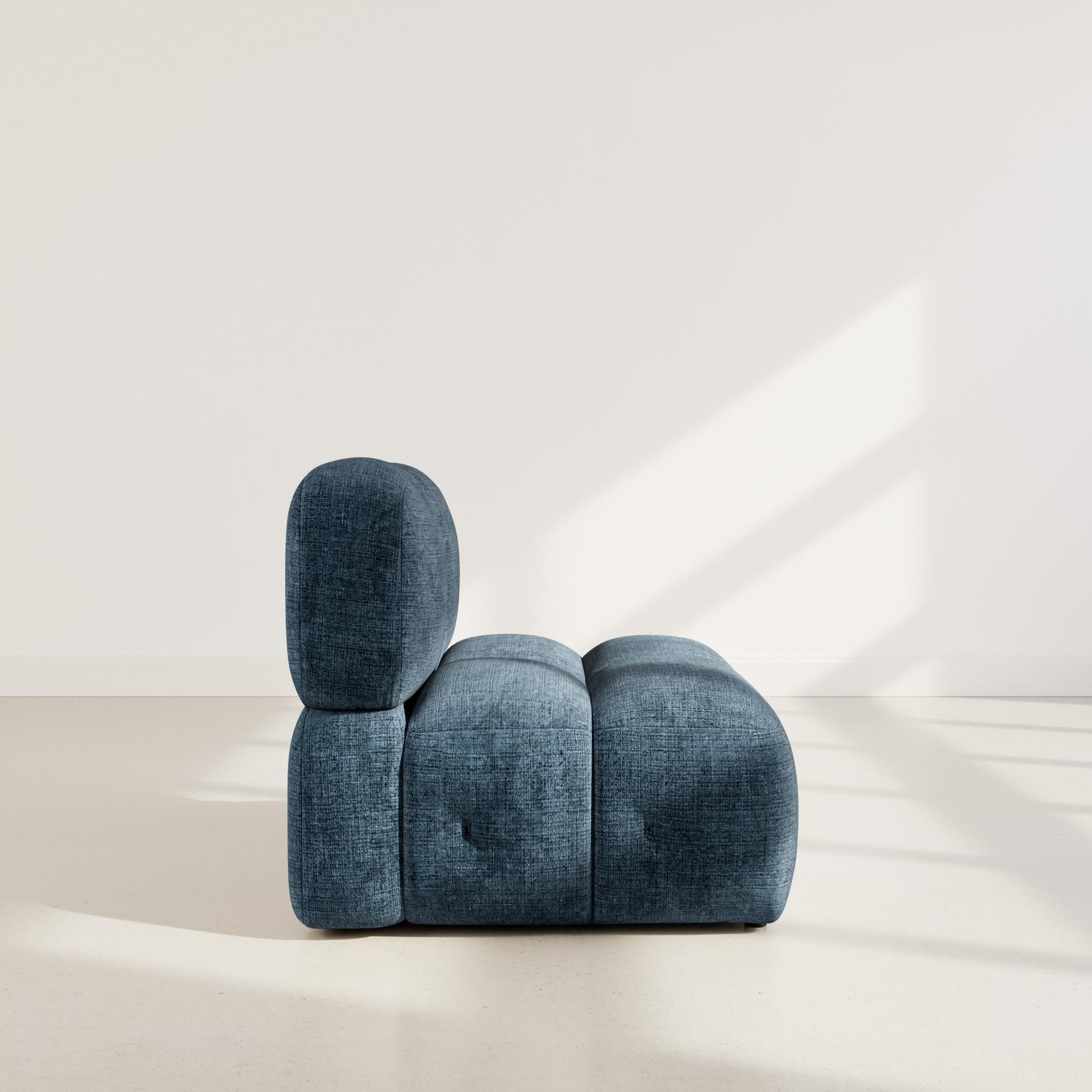Voir la diapositive 6 : LISA DESIGN Grace - module d'assise en velours texturé