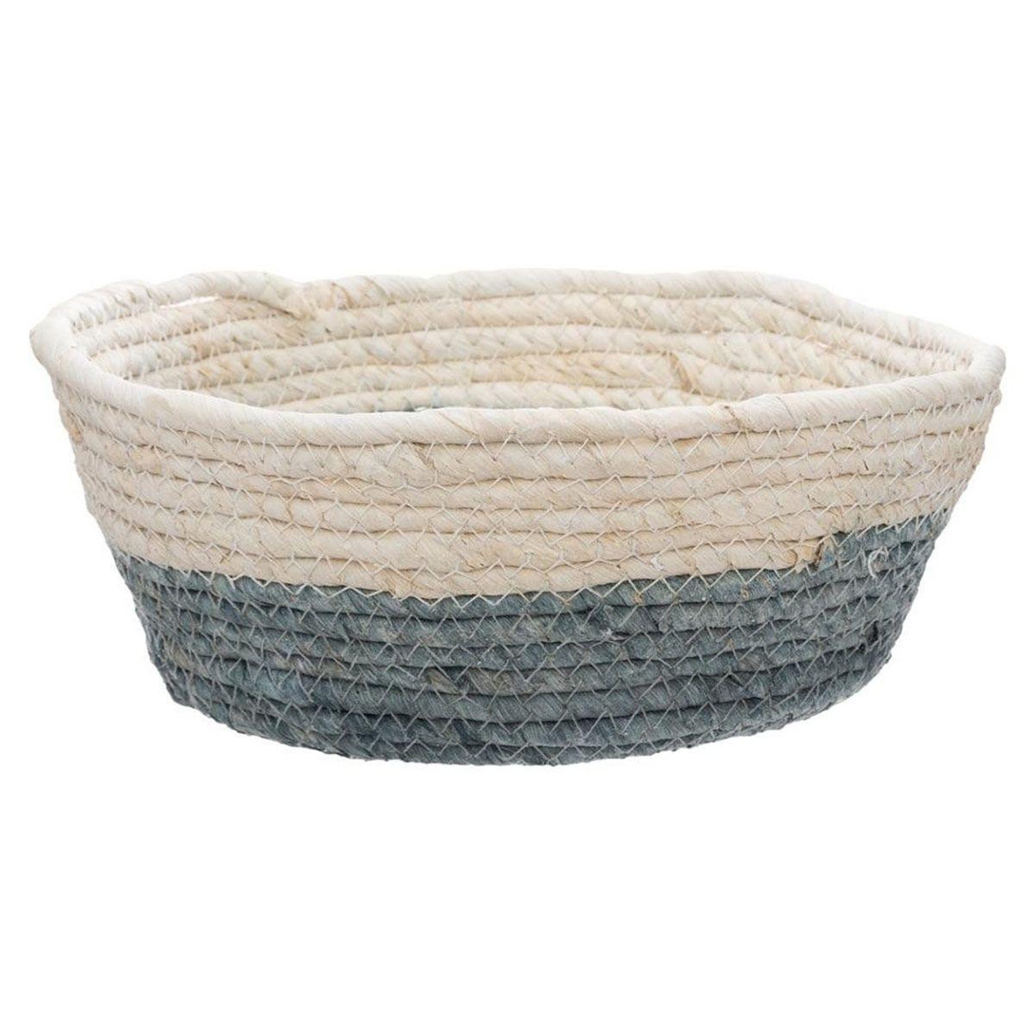 Voir la diapositive 3 : ATMOSPHERA Lot de 3 paniers de rangement rond  circ  25cm naturel