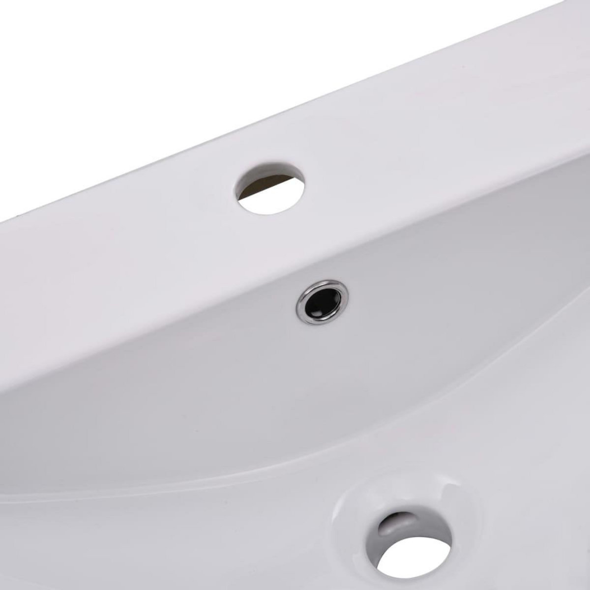 VIDAXL Lavabo encastre 101 x 39,5 x 18,5 cm Ceramique Blanc