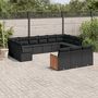 Voir la diapositive 1 : VIDAXL Salon de jardin avec coussins 13 pcs noir resine tressee