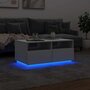 Voir la diapositive 5 : VIDAXL Table basse avec lumières LED blanc 90x49x40 cm