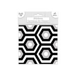 SUD TRADING 6 Stickers carreaux de ciment - 15 x 15 cm - Noir et blanc