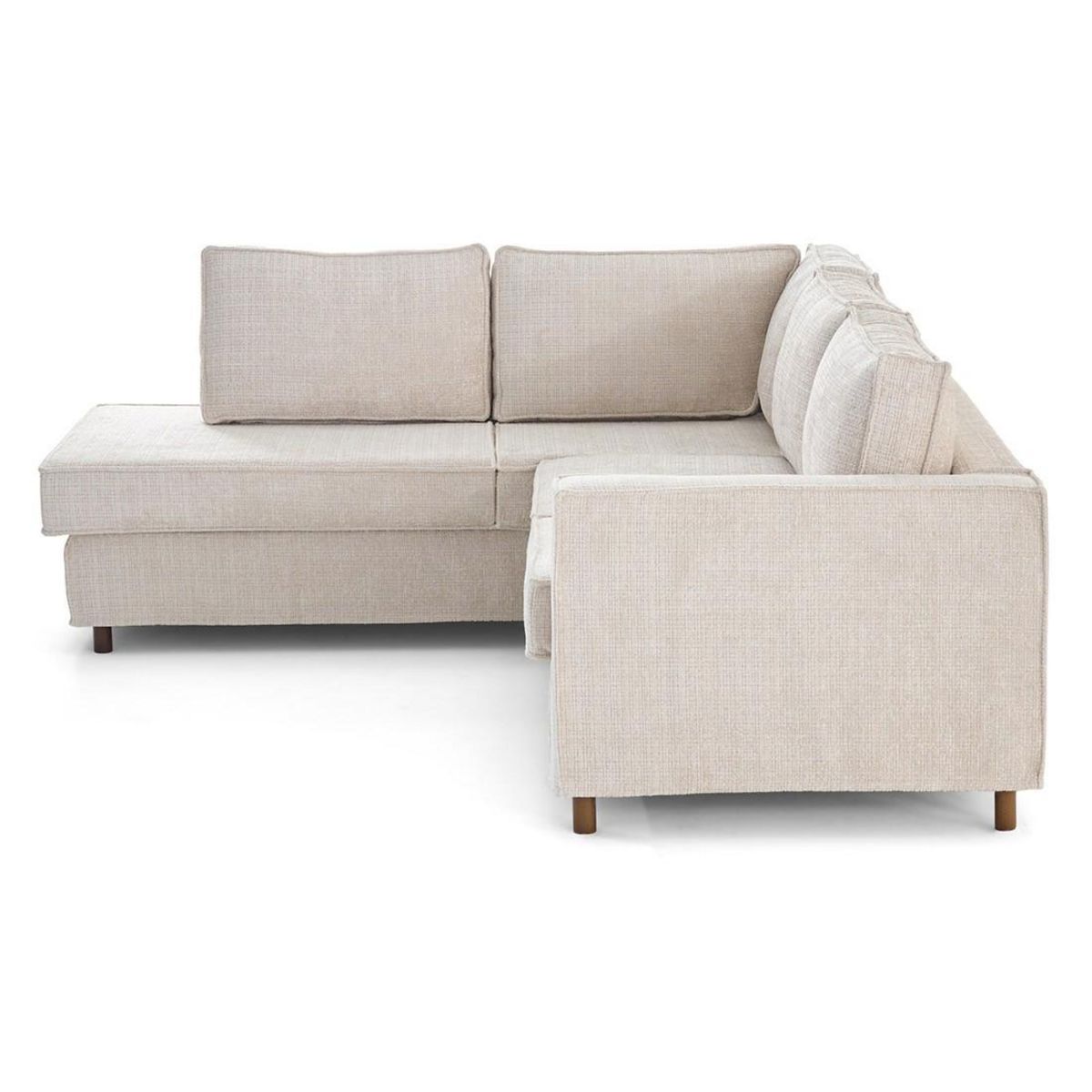 LISA DESIGN Jake - canapé déhoussable d'angle gauche 5 places en velours texturé