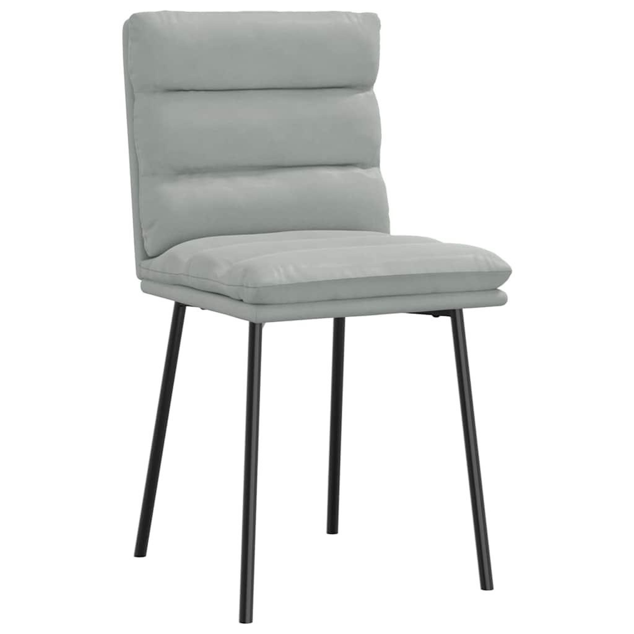 Voir la diapositive 3 : VIDAXL Chaises a manger lot de 6 gris clair velours