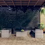 VIDAXL Salon de jardin 10 pcs avec coussins Resine tressee Gris
