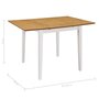 Voir la diapositive 6 : VIDAXL Table a manger extensible Blanc (80-120)x80x74 cm MDF