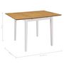 Voir la diapositive 6 : VIDAXL Table a manger extensible Blanc (80-120)x80x74 cm MDF