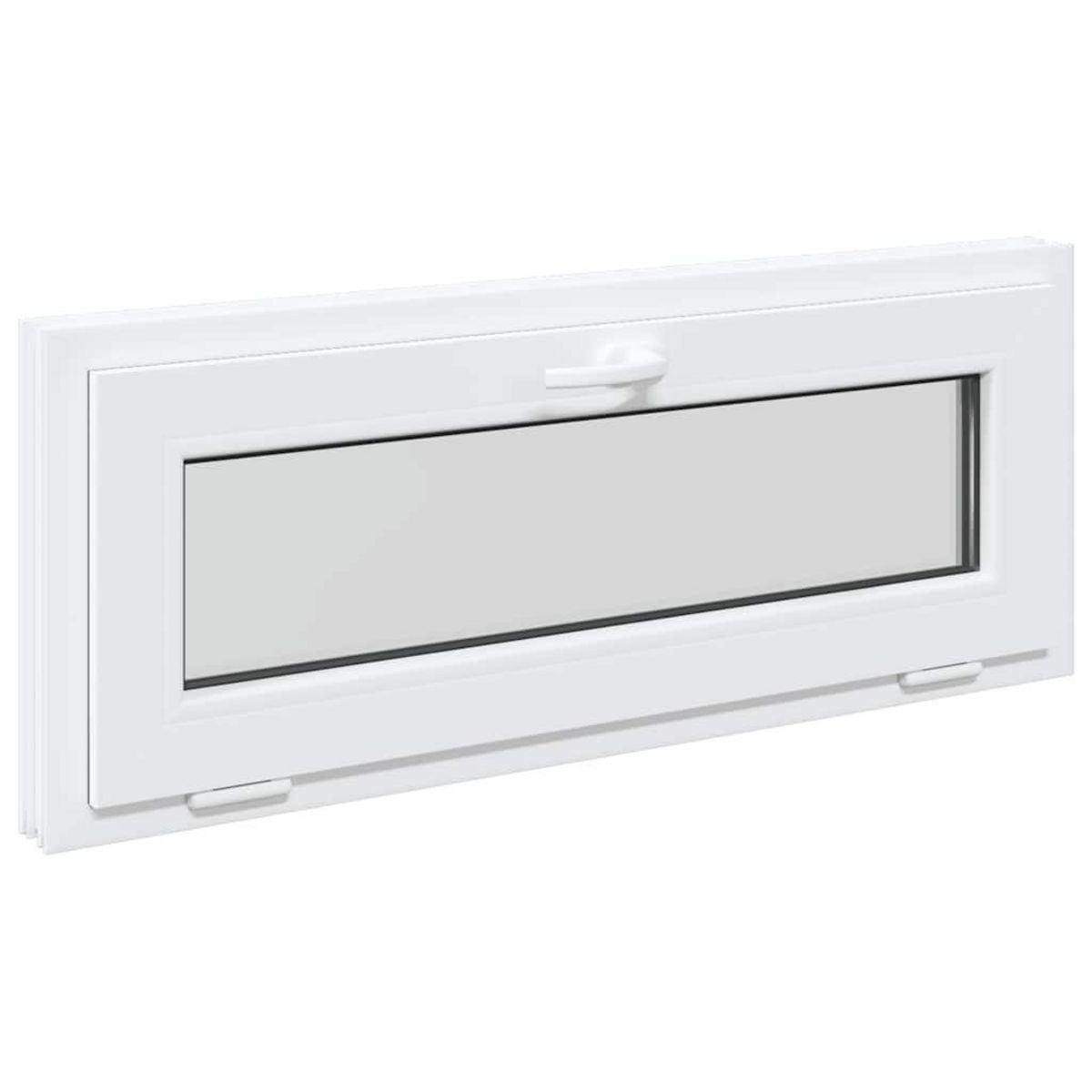 VIDAXL Fenetre de sous-sol RISOR 100x40 cm inclinable 2 vitrages blanc
