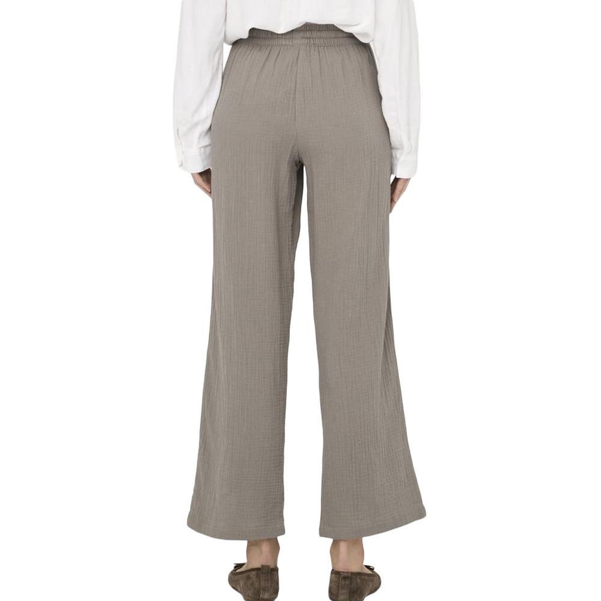 Voir la diapositive 2 : JACQUELINE DE YONG Pantalon Fluide Taupe Femme JDY PHANTOM