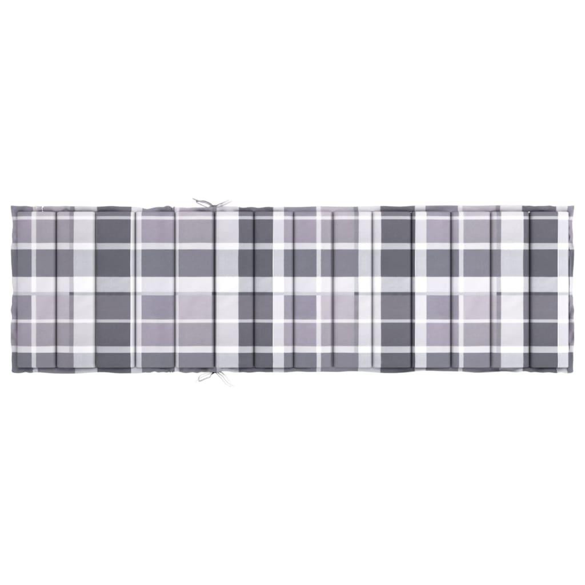 Voir la diapositive 5 : VIDAXL Coussin de chaise longue motif a carreaux gris 200x50x3 cm