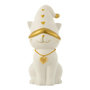 Voir la diapositive 1 : Paris Prix Statuette Déco Chat  Cœur  29cm Blanc