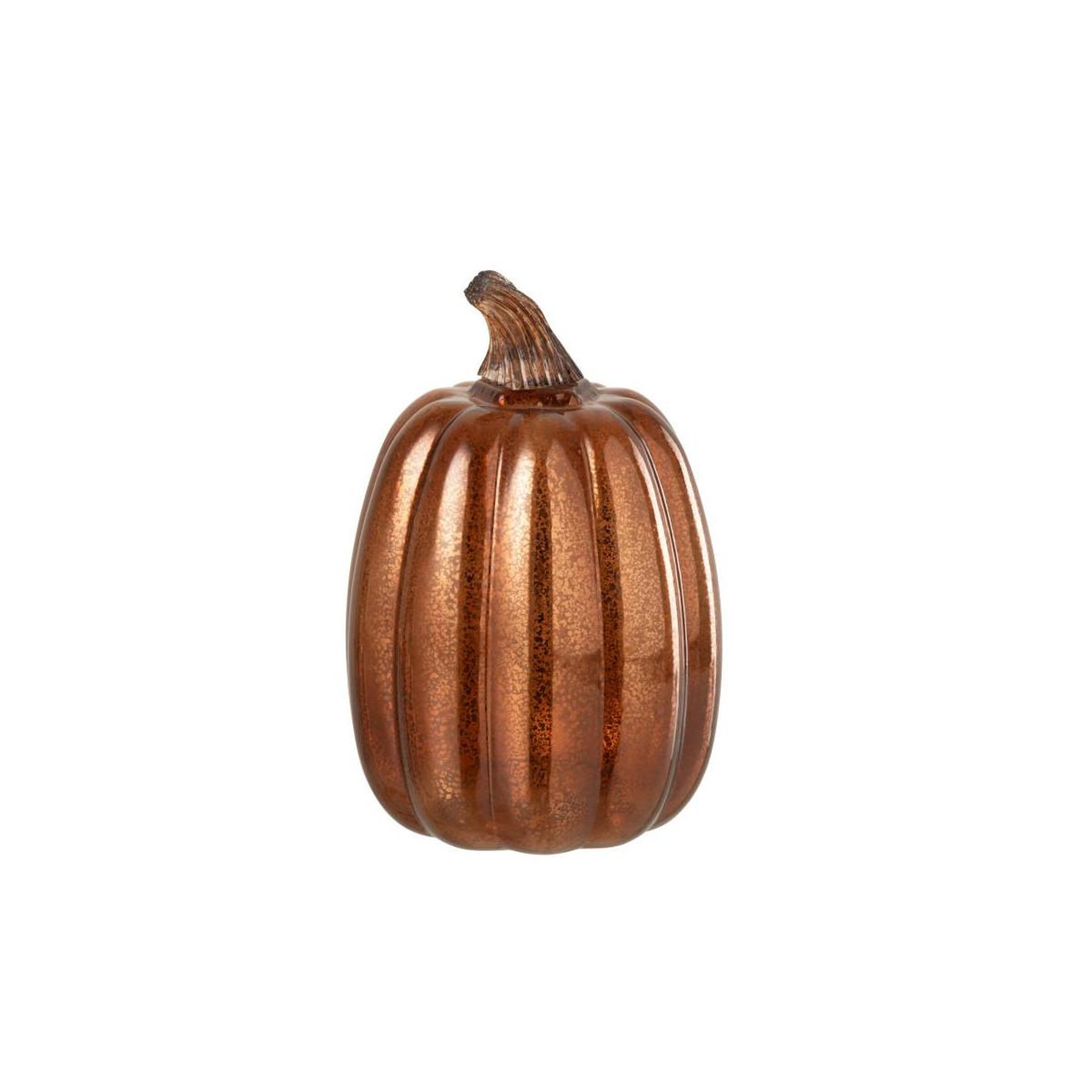 Voir la diapositive 2 : J-LINE Citrouille à led  automn  21cm marron