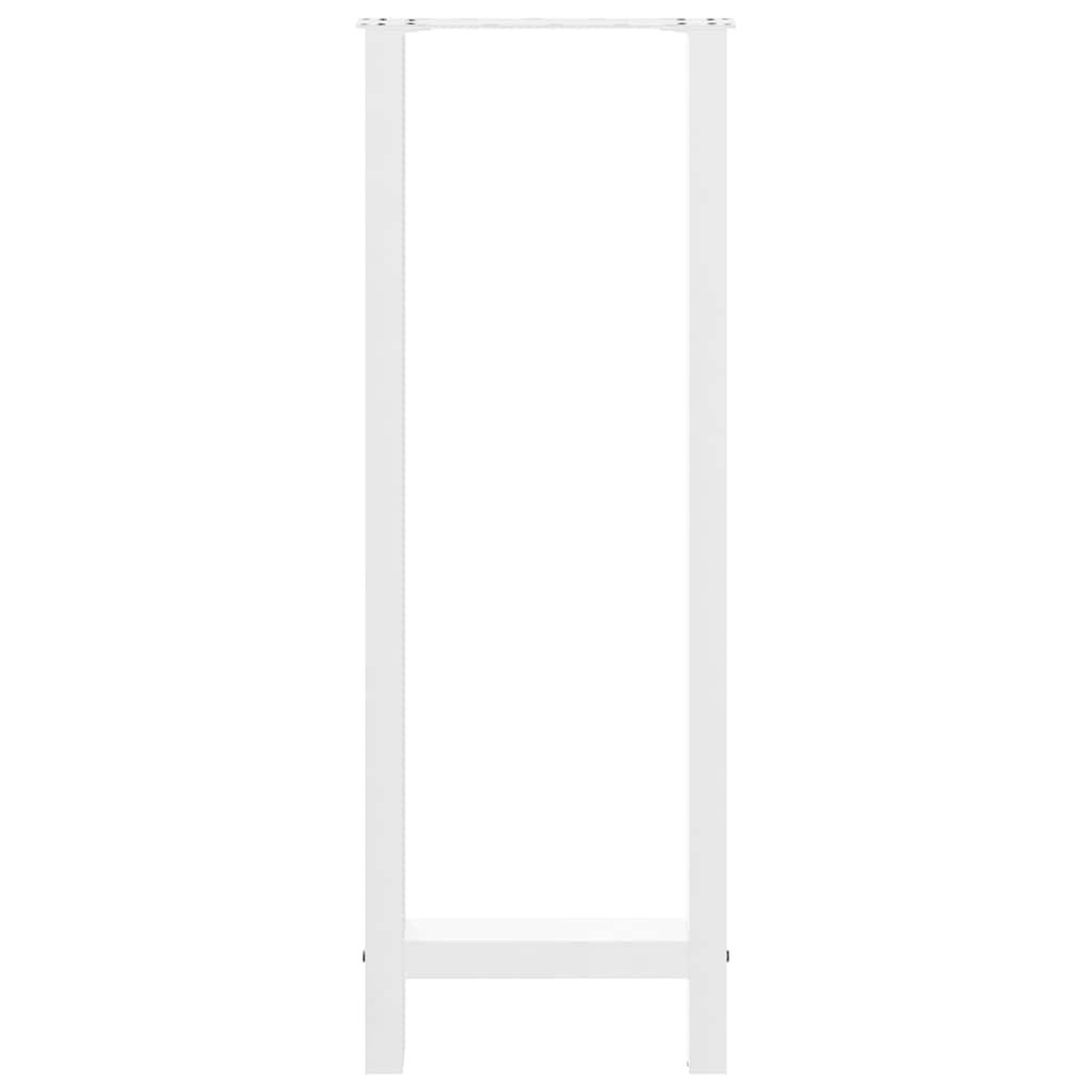Voir la diapositive 5 : VIDAXL Pieds de table basse blanc 2 pcs 40x(110-111) cm acier