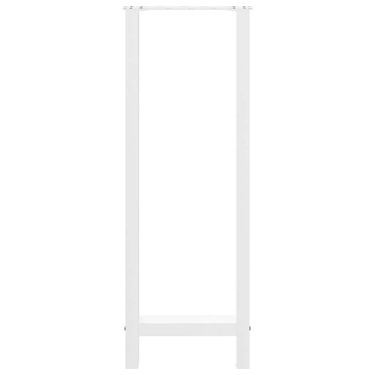 VIDAXL Pieds de table basse blanc 2 pcs 40x(110-111) cm acier