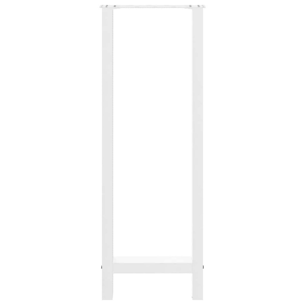 VIDAXL Pieds de table basse blanc 2 pcs 40x(110-111) cm acier