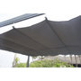 Voir la diapositive 2 : MARKET24 Pergola KIBA avec toit déroulant - Gris - 3 x 3 m