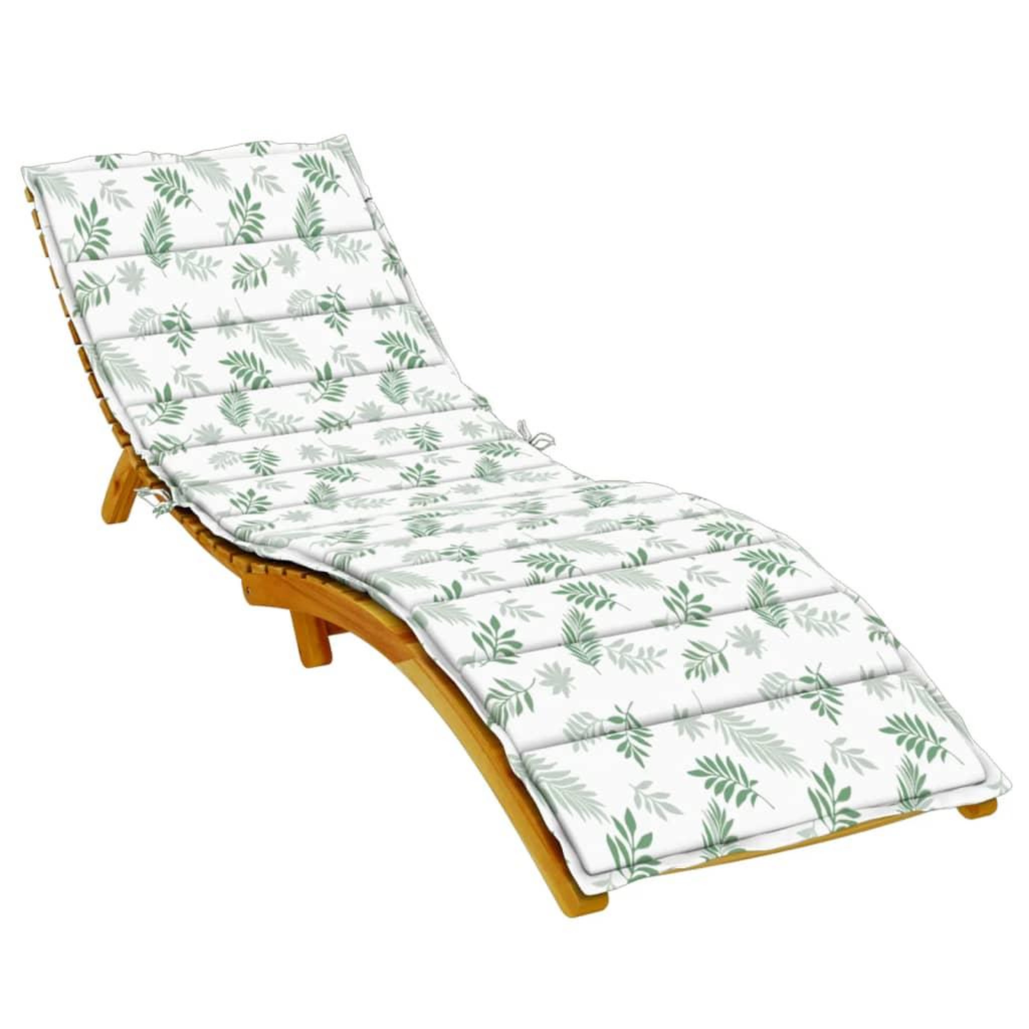 Voir la diapositive 3 : VIDAXL Coussin de chaise longue motif de feuilles tissu oxford