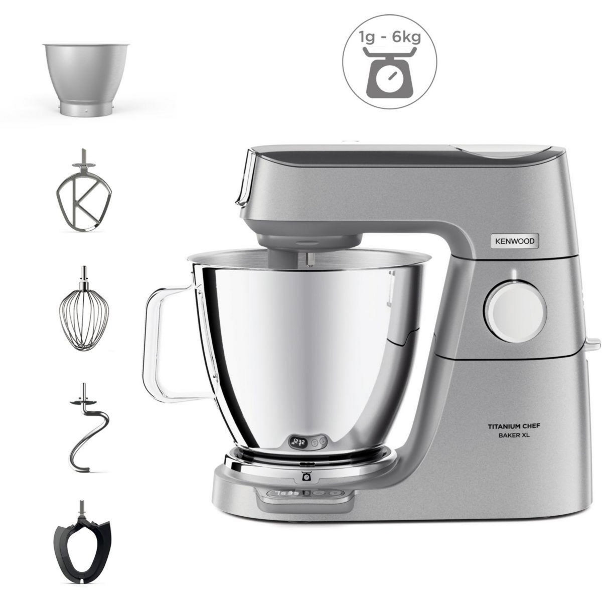 KENWOOD Robot pâtissier KVL85.009SI Titanium Chef Baker XL