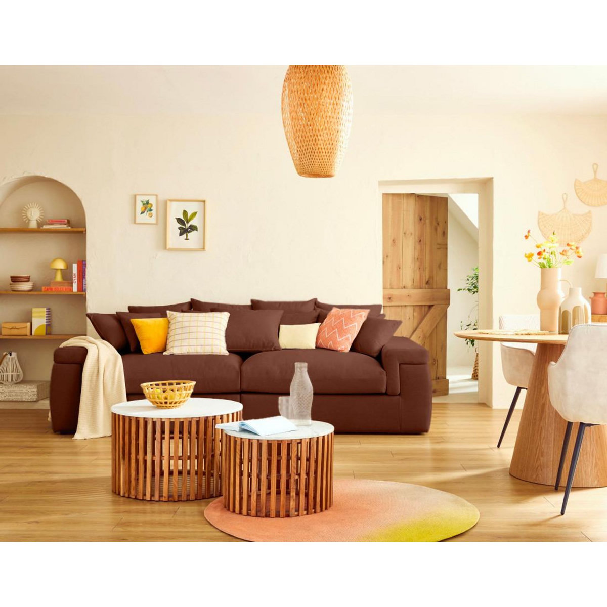 LISA DESIGN Sergio - canapé 4 places - assise profonde - en tissu