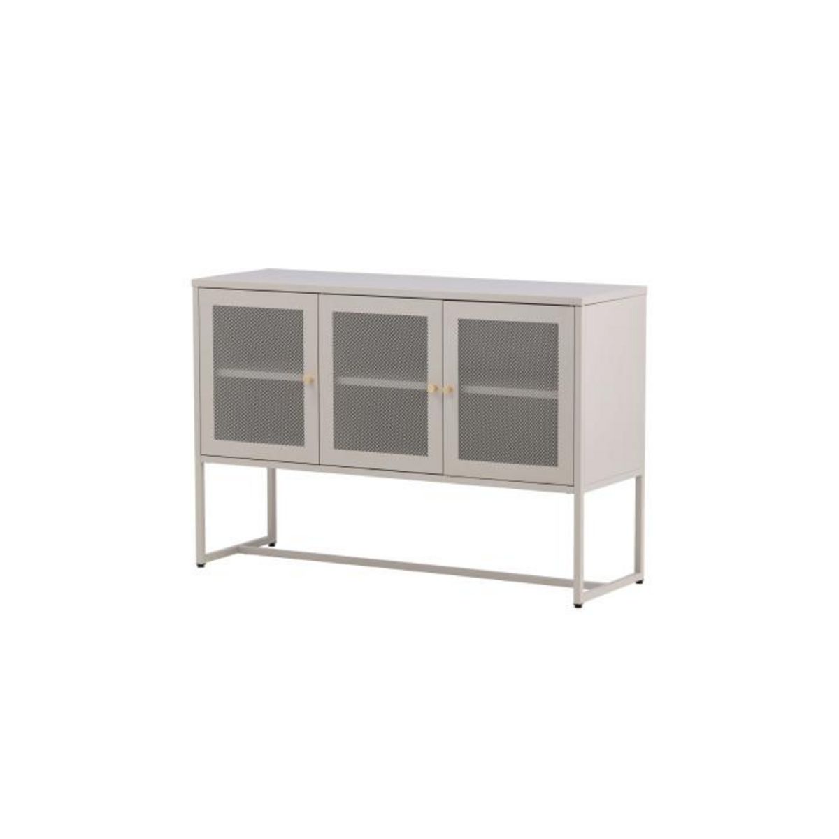 Paris Prix Bahut 3 Portes en Métal  Malla  120cm Beige