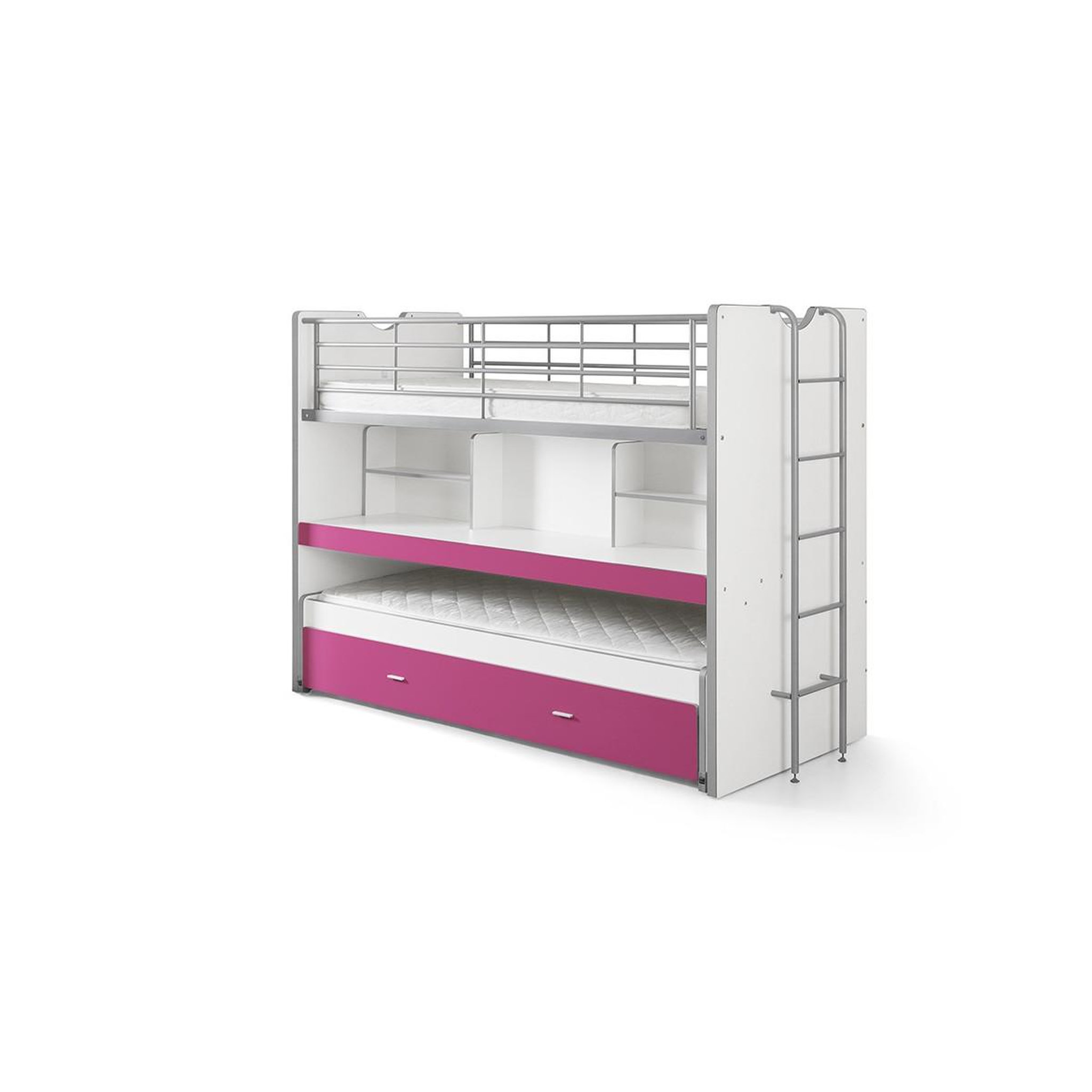Voir la diapositive 5 : Paris Prix Lit superposé enfant  bonny  90x200cm fuchsia