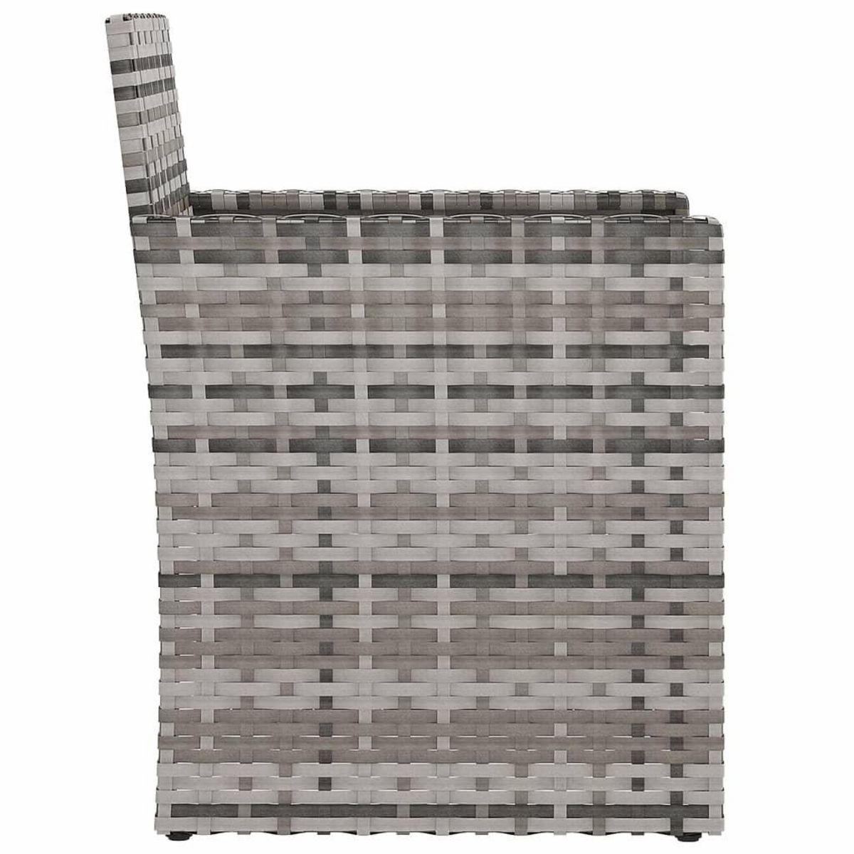 VIDAXL Mobilier d'exterieur 3 pcs avec coussins Resine tressee Gris