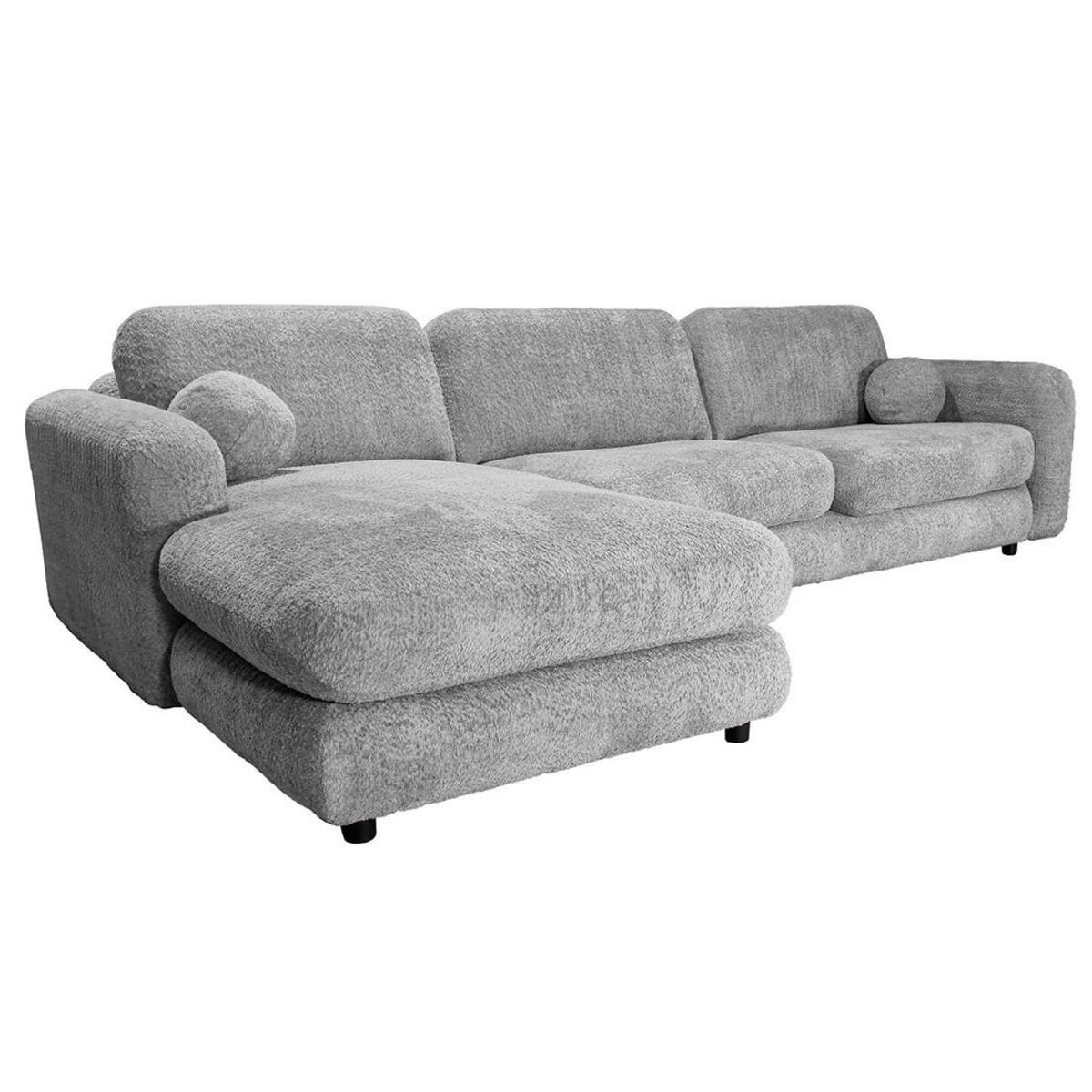 LISA DESIGN Rachel - canapé d'angle gauche 4 places en tissu bouclette