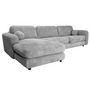 Voir la diapositive 2 : LISA DESIGN Rachel - canapé d'angle gauche 4 places en tissu bouclette
