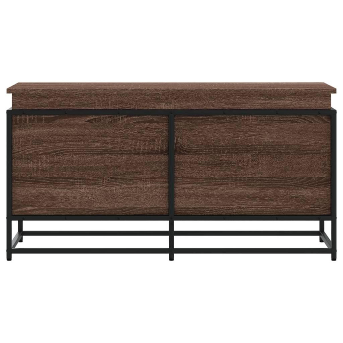 VIDAXL Boîte de rangement avec couvercle chene marron bois ingenierie