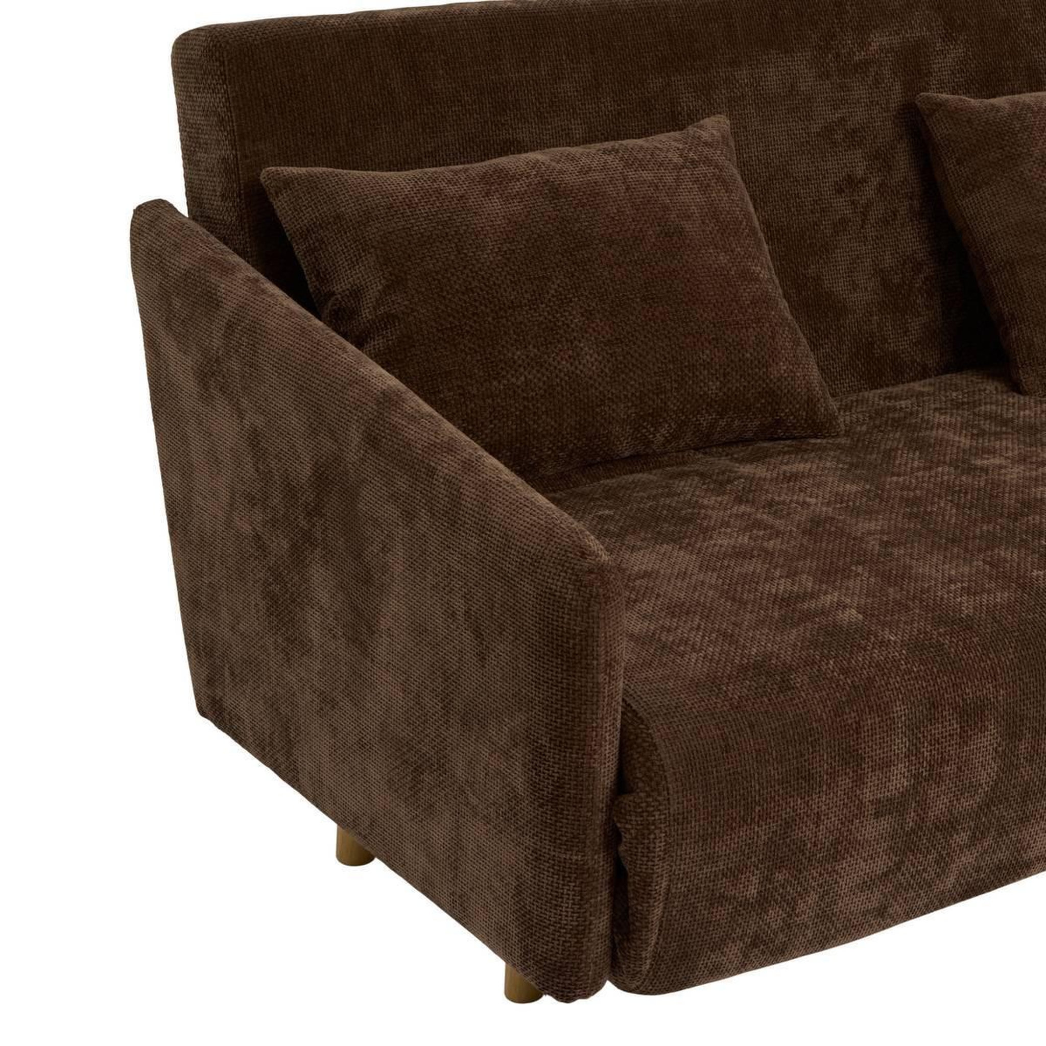 Voir la diapositive 6 : ATMOSPHERA Canapé convertible 2 places  milo  155cm marron tonka