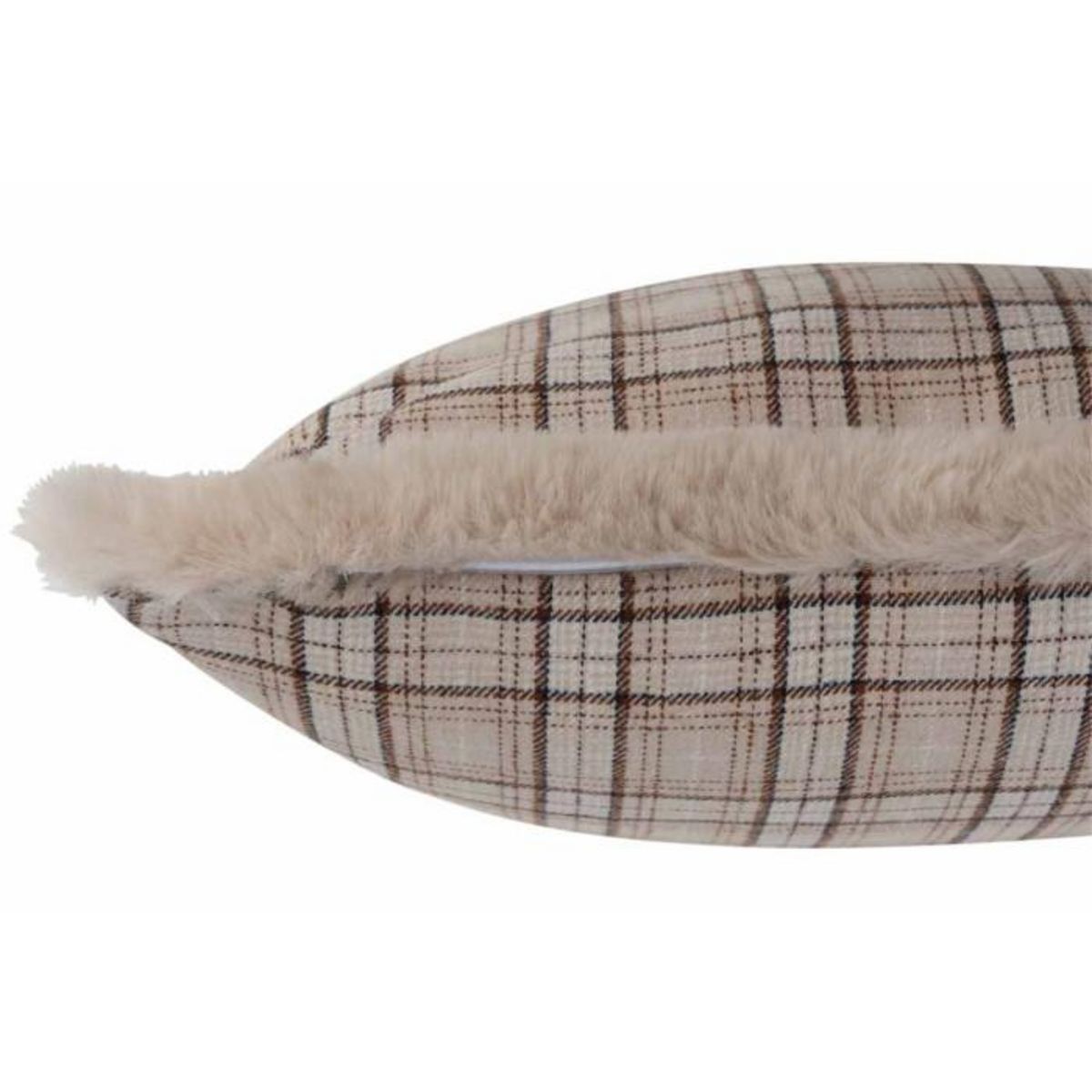 Paris Prix Coussin Déco Imprimé  Quadrille  45x45cm Beige