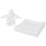 VIDAXL Serviettes de table 10 pcs Blanc 50x50 cm