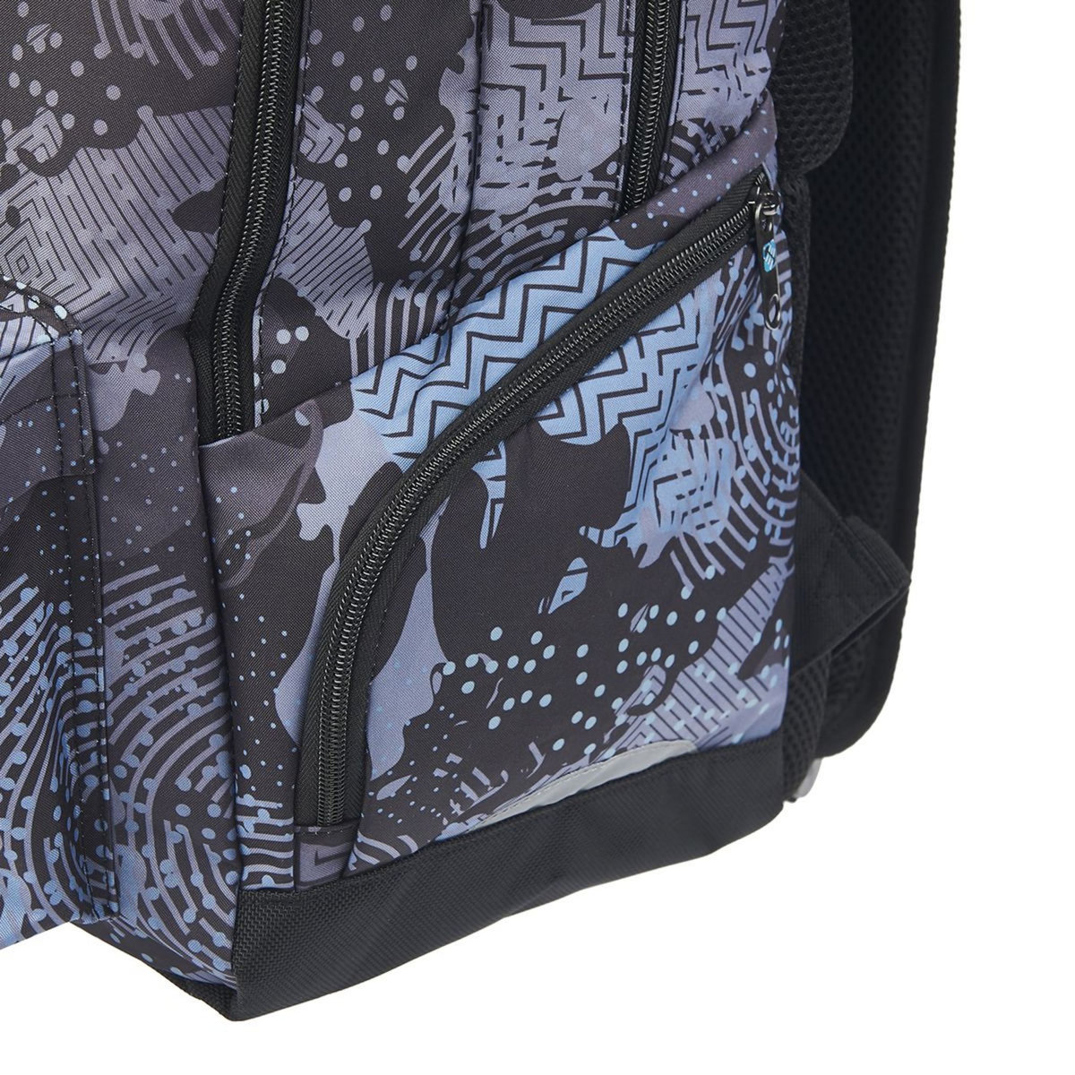 FREEGUN Sac à dos 2 compartiments marron et gris motifs géométriques 