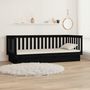 Voir la diapositive 4 : VIDAXL Lit de jour sans matelas noir 80x200 cm bois de pin massif