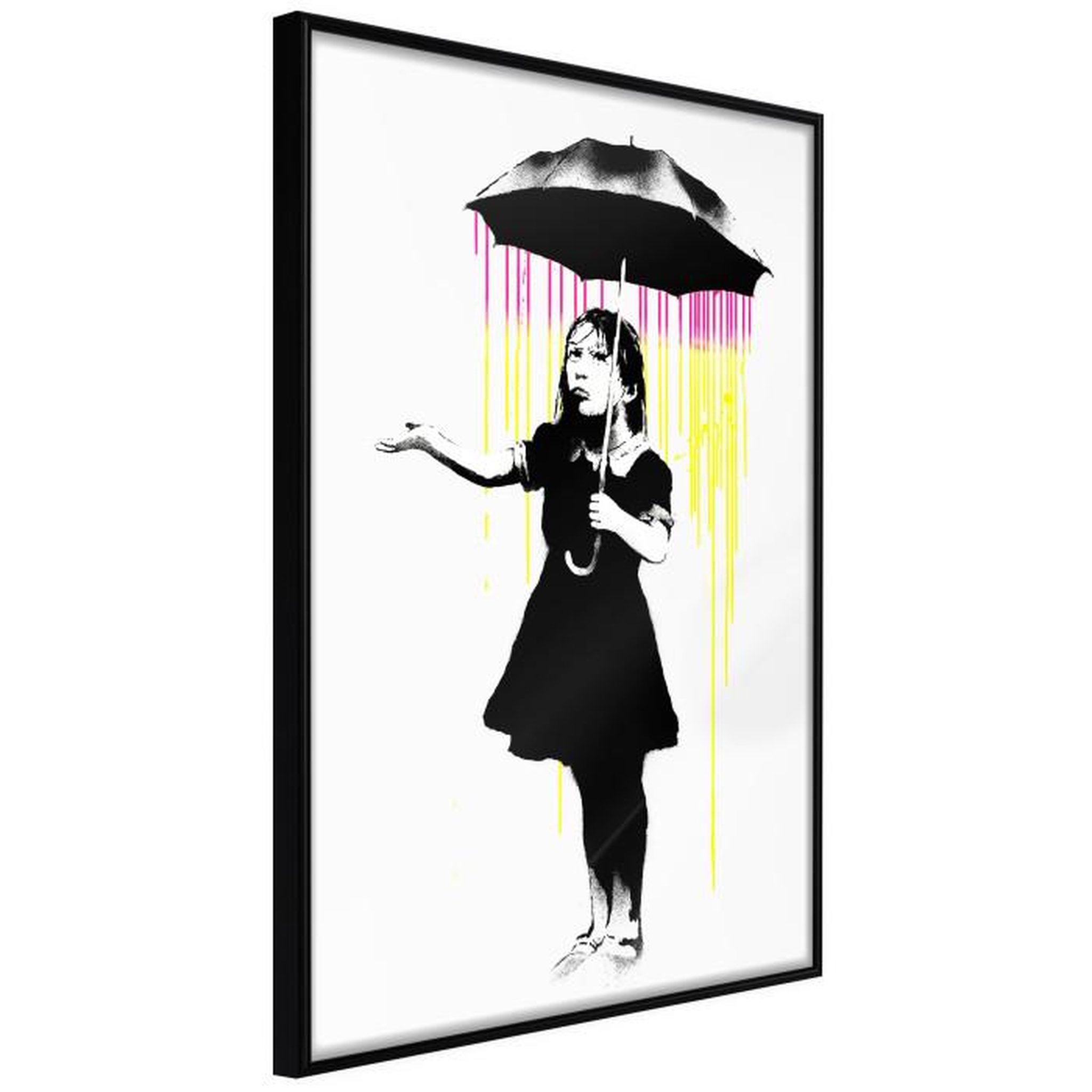 Paris Prix Affiche Murale Encadrée  Banksy Nola. Coloris disponibles : Noir, Jaune