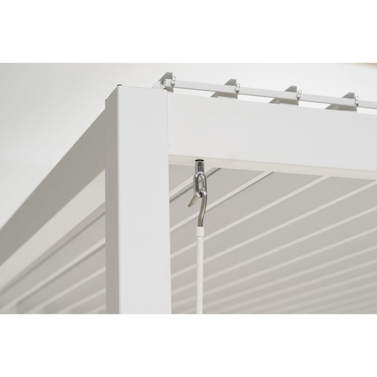 OMBREA Pergola Bioclimatique 4 pieds blanc 3,6x3,6m OMBREA®