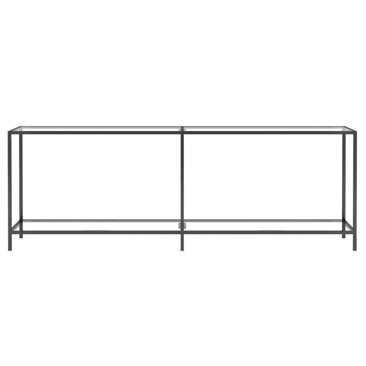 VIDAXL Table console Transparent 220x35x75,5 cm Verre trempe