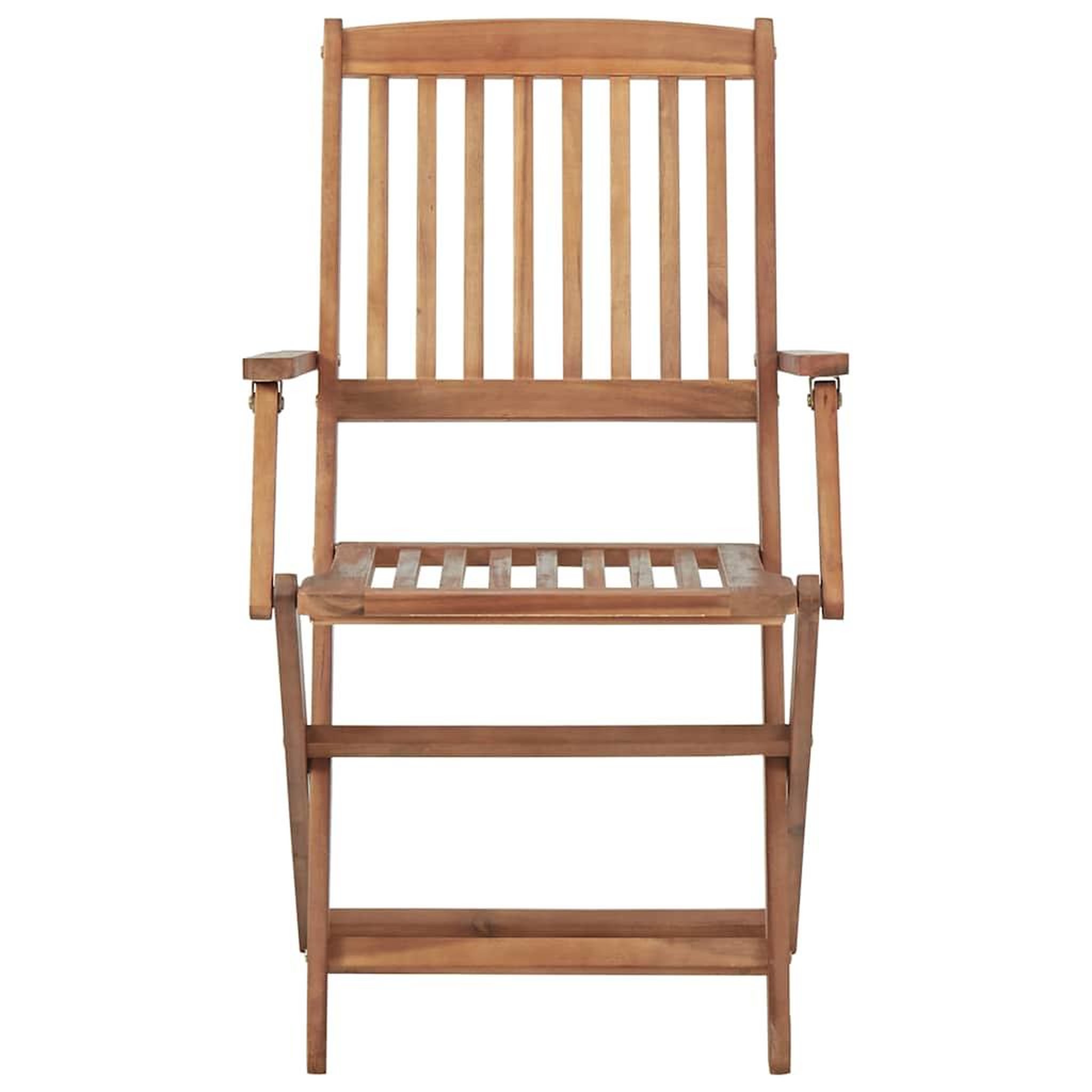 Voir la diapositive 3 : VIDAXL Chaises pliables de jardin lot de 8 avec coussins Bois d'acacia